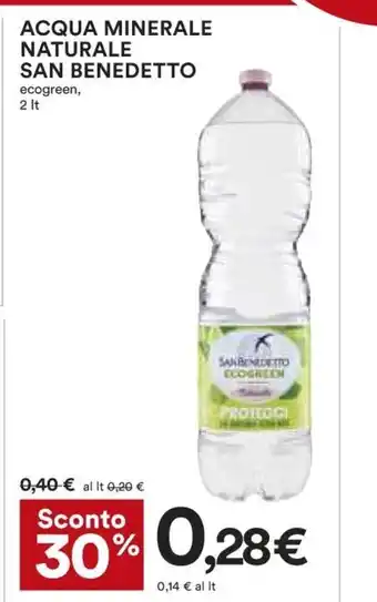 Coop Acqua Minerale Naturale San Benedetto 2 lt. offerta
