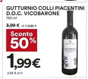 Gutturnio Colli Piacentini D.O.C. Vicobarone 750 ml.