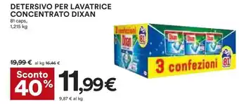 Coop Detersivo Per Lavatrice Concentrato Dixan 81 caps 1,215 kg offerta
