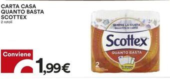 Coop Carta Casa Quanto Basta Scottex 2 rotoli offerta