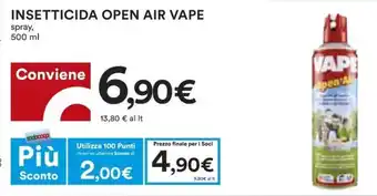 Coop Insetticida Open Air Vape spray, 500ml offerta