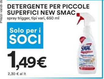 Coop Detergente Per Piccole Superfici New SMAC 650 ml offerta