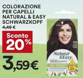 Coop Colorazione Per Capelli Natural & Easy Schwarzkopf offerta