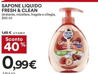 Coop Sapone Liquido Fresh & Clean 300 ml offerta