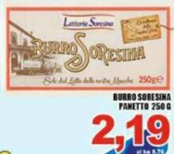 Sacoph Burro Soresina Panetto 250 g offerta