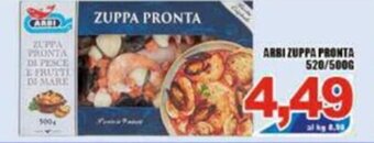 Sacoph Arbi Zuppa Pronta 520/500g offerta