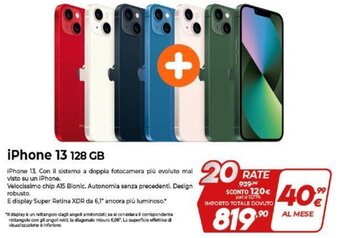 Expert iPhone 13 128 GB offerta