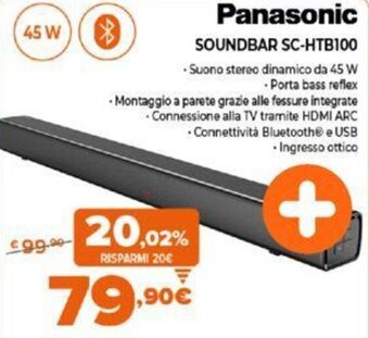 Expert Panasonic Soundbar SC-HTB100 offerta