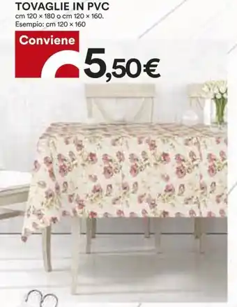 Coop Tovaglie In PVC cm 120 x 180 o cm 120 x 160 offerta