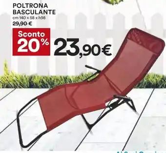 Coop Poltrona Basculante 140 cm x 58 x h98 offerta