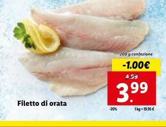 Lidl Filetto di orata offerta
