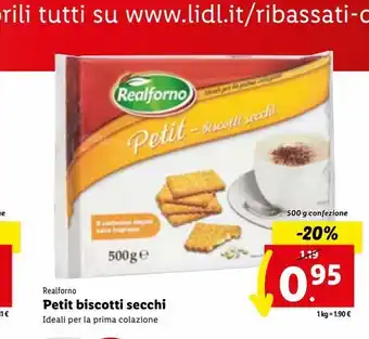 Lidl Petit biscotti secchi 500g offerta