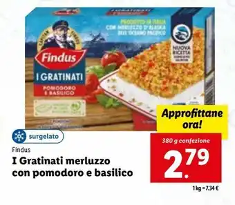 Lidl I gratinati merluzzo con pomodoro e basilico 380g offerta