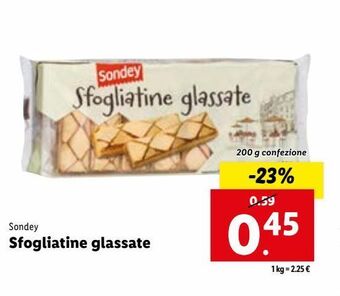 Lidl Sfogliatine glassate 200g offerta