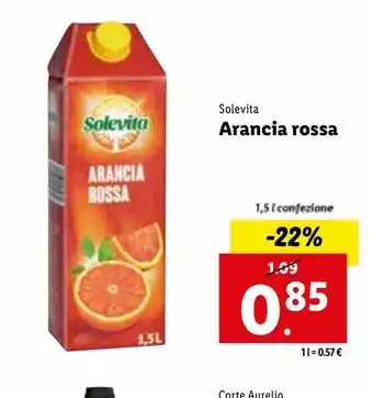 Lidl Arancia rossa 1,5l solevita offerta