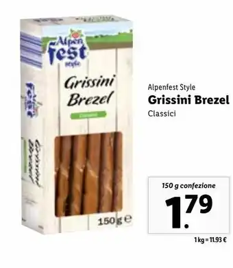 Lidl Grissini brezel 150g offerta