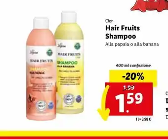 Lidl Hair fruits shampoo cien 400ml offerta