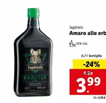 Lidl Amaro alle erbe 0,7l offerta