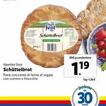 Lidl Pane croccante di farina di segale con cumino e finocchio 200g offerta