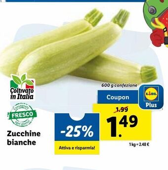 Lidl Zucchine bianche offerta