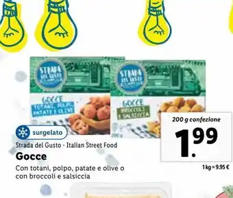 Lidl Gocce con totani, polpo, patate e olive o con broccoli e salsiccia 200g offerta