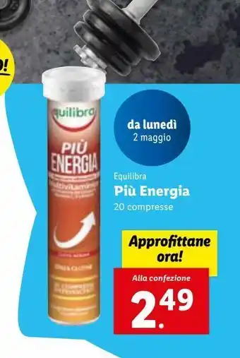 Lidl Più energia 20 compresse equilibra offerta
