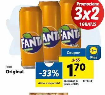 Lidl Fanta original 3x0,5l offerta