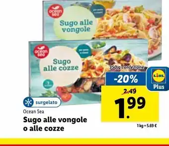 Lidl Sugo alle vongole o alle cozze 350g offerta