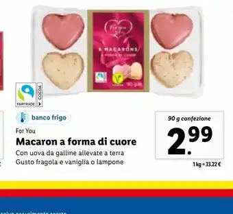 Lidl Macaron a forma di cuore 90g offerta