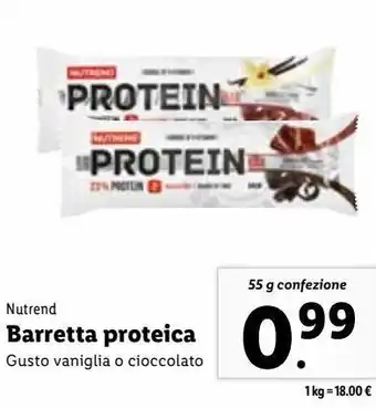 Lidl Barrette proteica 55g offerta