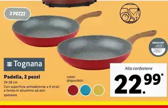 Lidl Padella, 2 pezzi tognana offerta