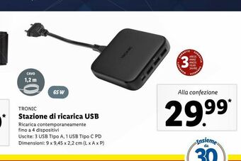 Lidl Stazione di ricarica usb offerta