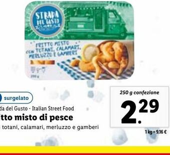 Lidl Fritto misto di pesce 250g offerta