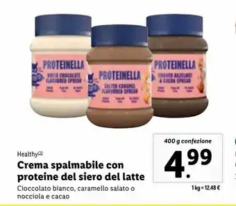 Lidl Spalmabile con proteine del siero del latte 400g offerta