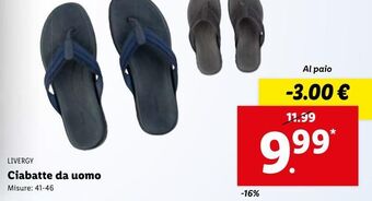 Lidl Ciabatte da uomo offerta