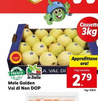Lidl Mele golden val di non dop offerta