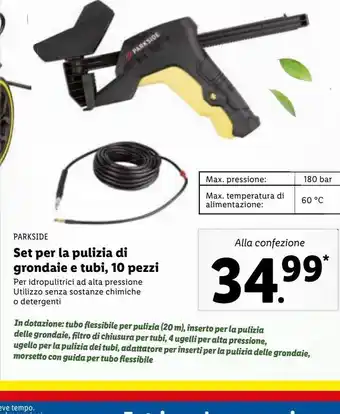 Lidl Set per la pulizia di grondaie e tubi, 10 pezzi offerta