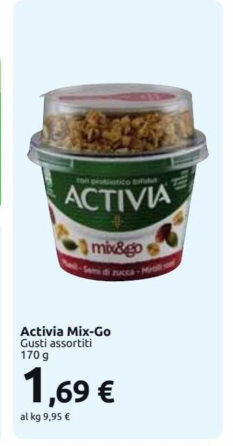 Carrefour Market Activia mix-go gusti assortiti 170 g offerta