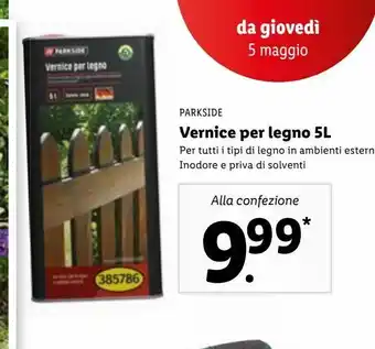 Lidl Vernice per legno 5l offerta