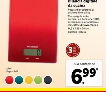 Lidl Bilancia digitale da cucina offerta