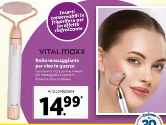 Lidl Rullo massaggiante per viso in quarzo offerta