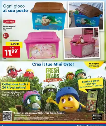 Lidl Box portaoggetti per bambini 50l offerta