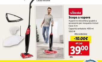 Lidl Scopa a vapore vileda offerta