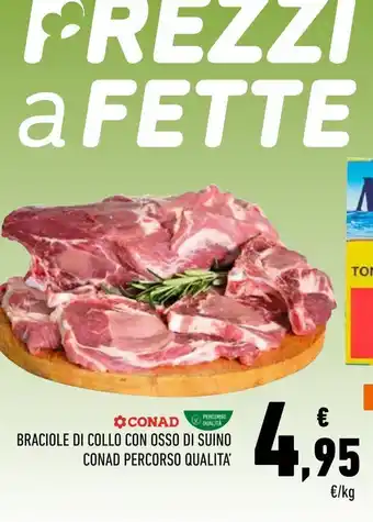 Conad Braciole di collo con osso di suino conad offerta