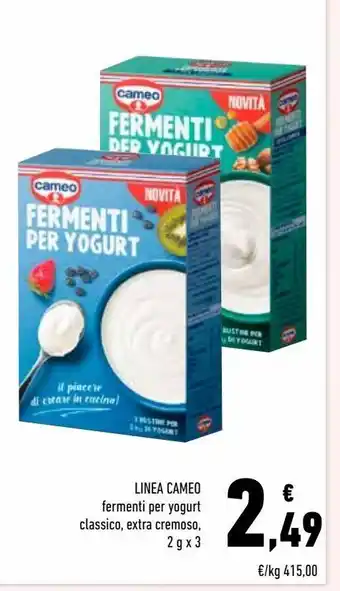 Conad Linea cameo fermenti per yogurt cameo classico,extra cremoso. 2 g x 3 offerta