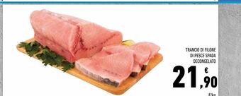 Conad Trancio di filone di pesce spada decongelato offerta