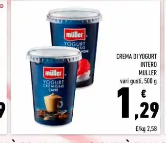 Conad Crema di yogurt intero muller 500 g offerta