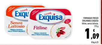 Conad Formaggio fresco spalmabile  exquisa fitline , senza lattosio 175 g offerta
