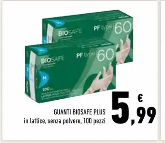 Conad Guanti biosafe plus in lattice , senza polvere,100 pezzi offerta