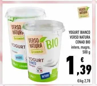 Conad Superstore Yogurt bianco verso natura conad bio offerta